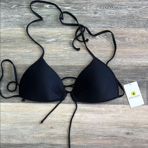 NWT- Body Glove Black Triangle Bikini Top Swimwear